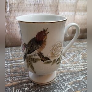 Shafford Chinese Peony Flower And  Bird Coffee Mug Vintage